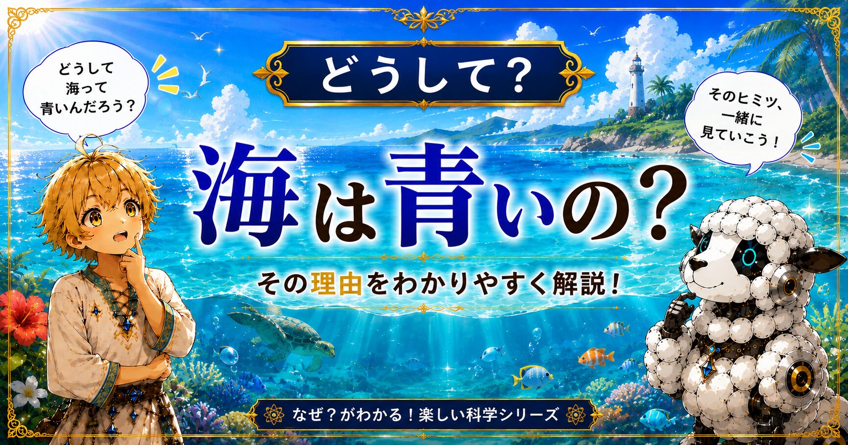 どうして海は青いの？──空の青とは逆のしくみ、「水が赤を吸う」話